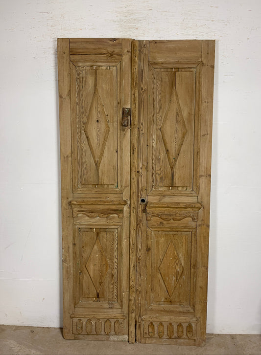 Antique French panel doors with Carvings (89 x 44) P28