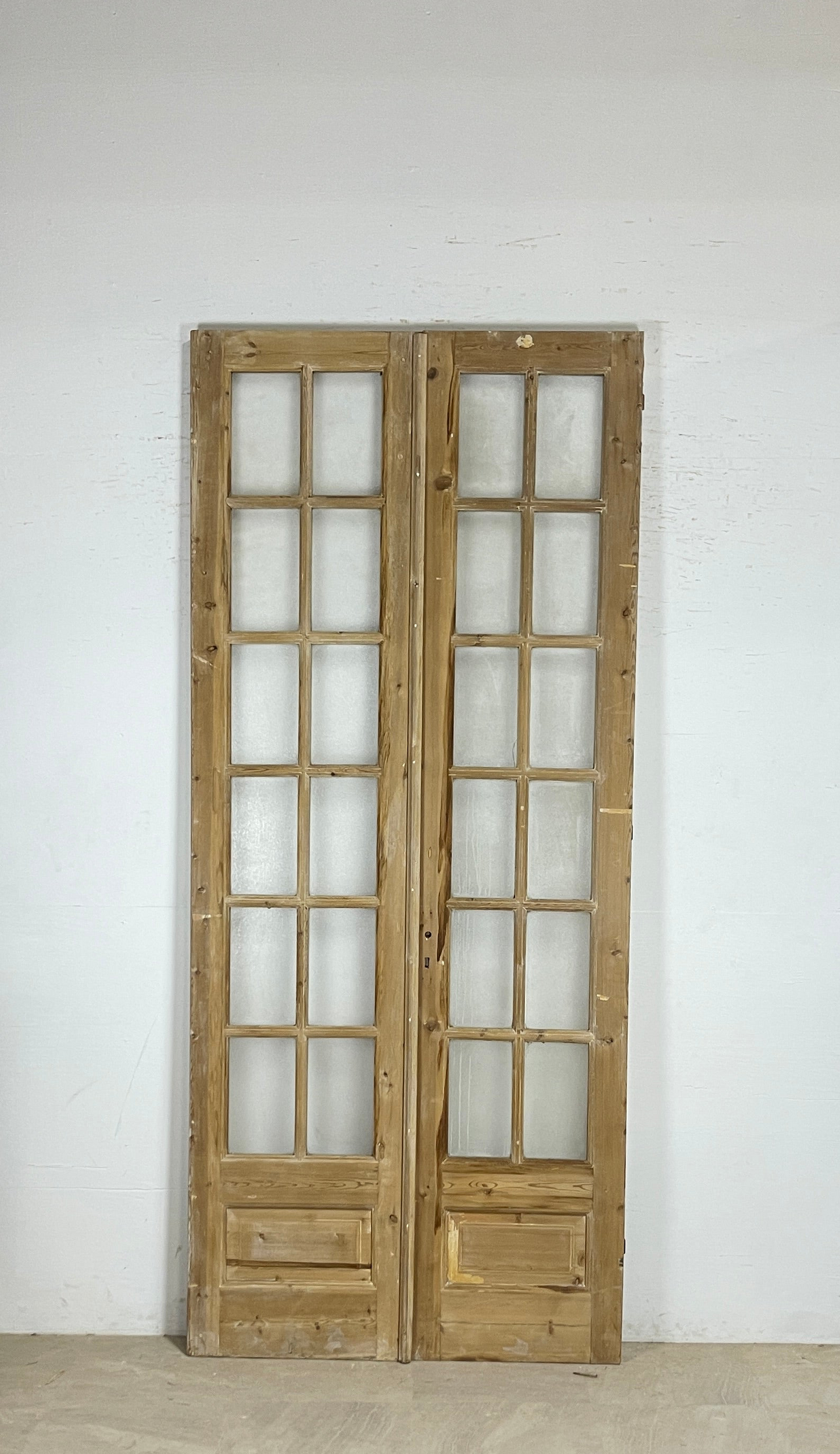 Antique French panel doors with Glass (108x47) P173