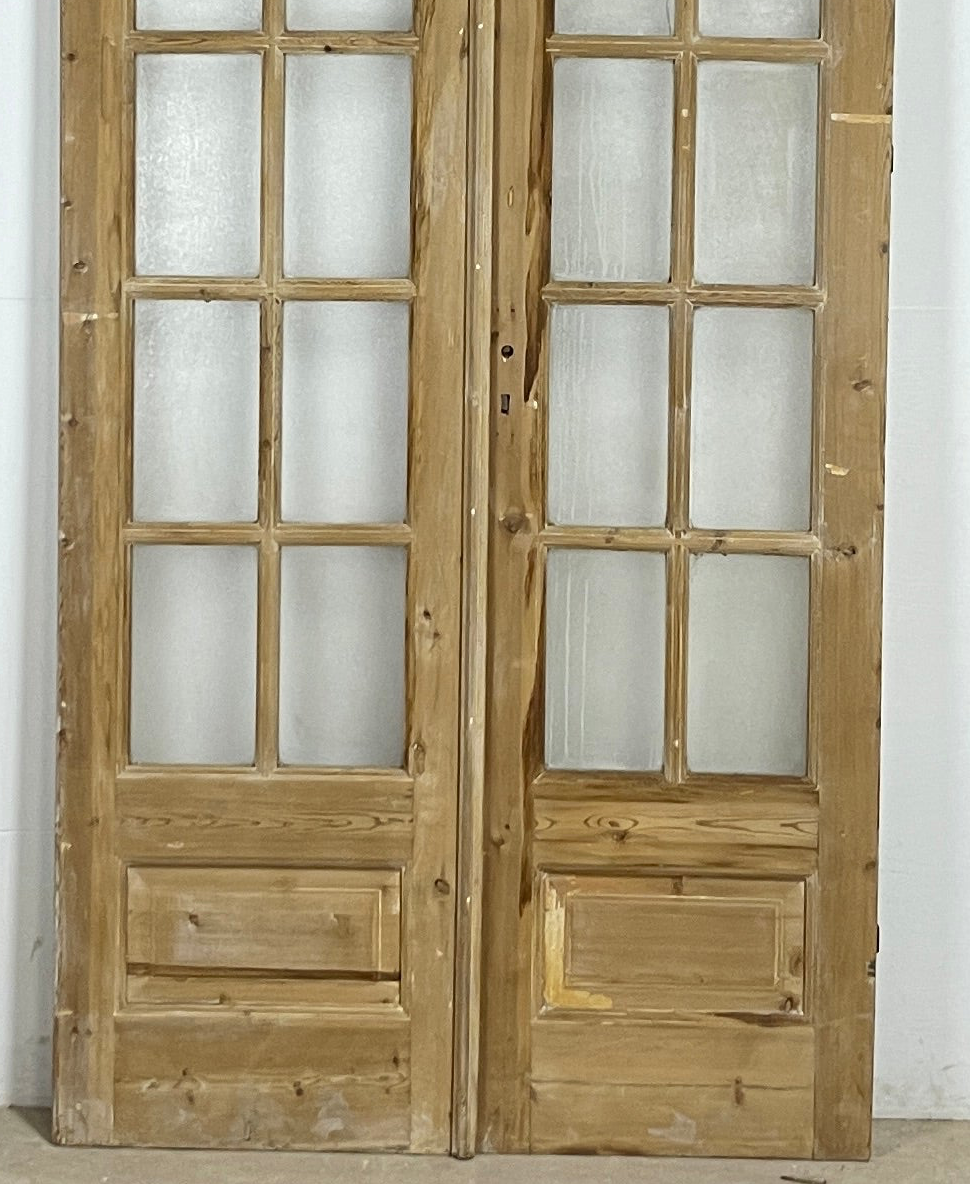 Antique French panel doors with Glass (108x47) P173