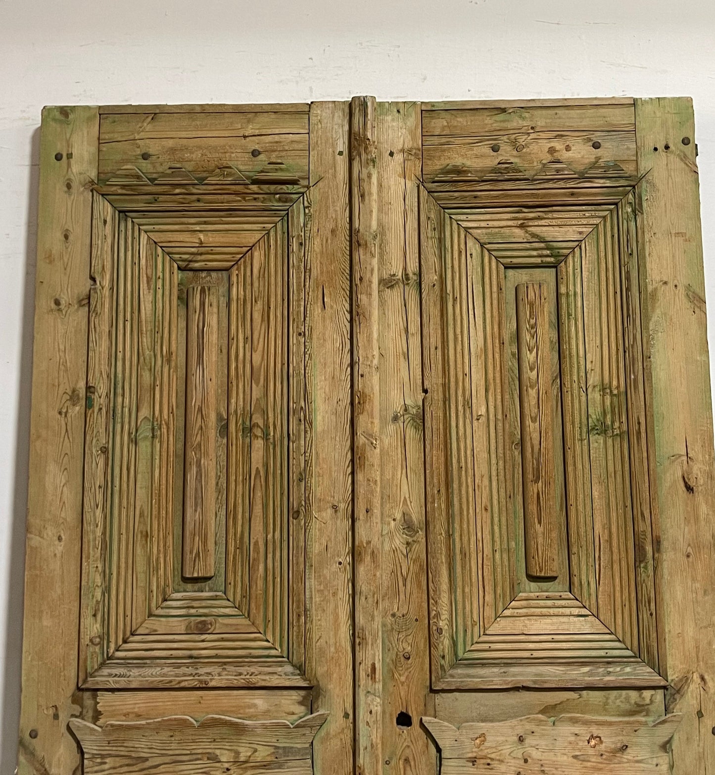 Antique  French Panel Door with Carving  (101x63) K001