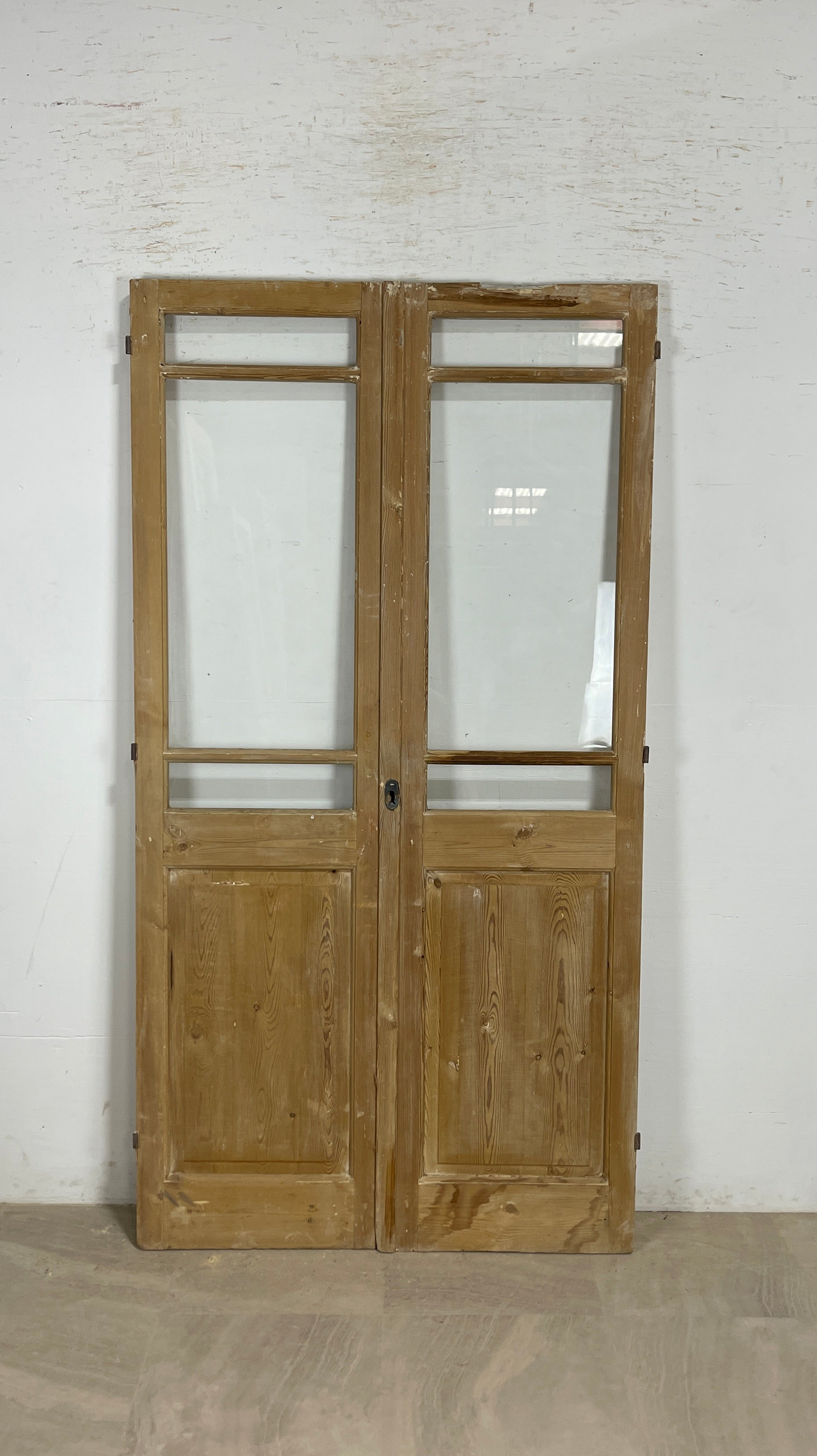 Antique French panel doors with Glass (83.5x44) P148