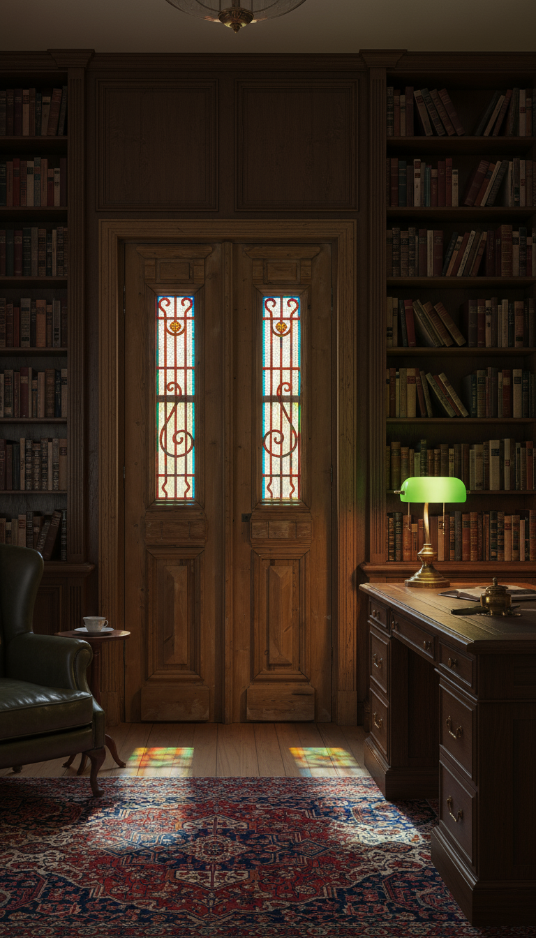 Antique French panel doors with Metal (96x38.5) P104