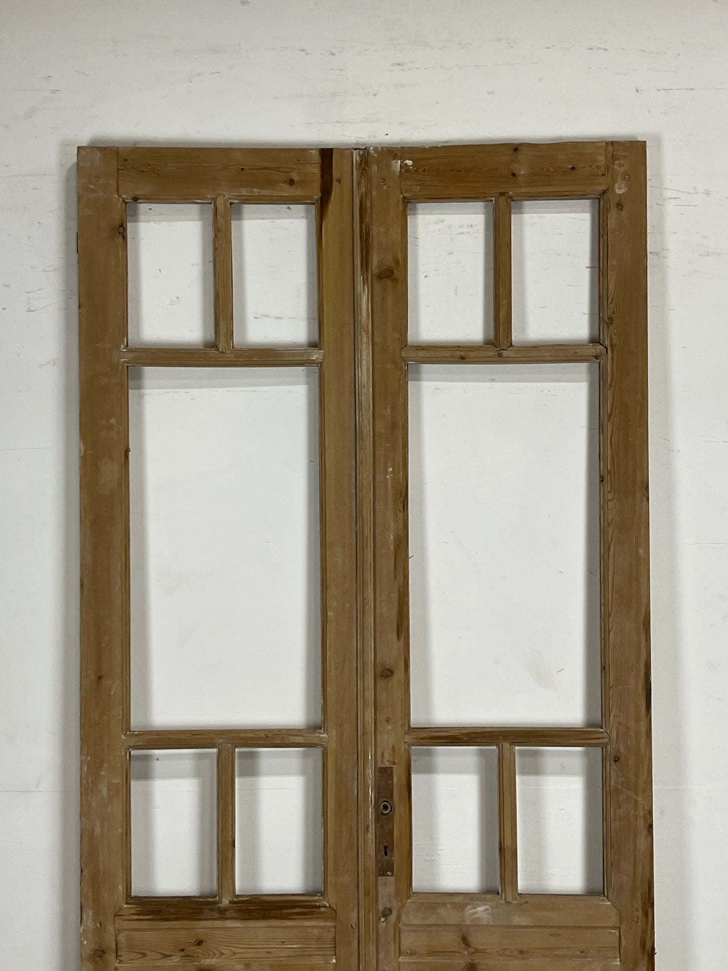 Antique French Panel Doors with Glass   (98.25 x 44)   N048