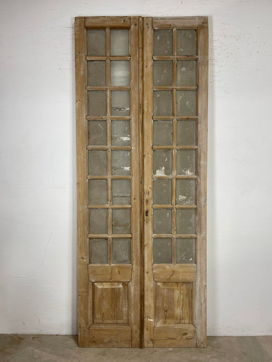 Antique French panel doors with Glass (99.75x39.5) O294