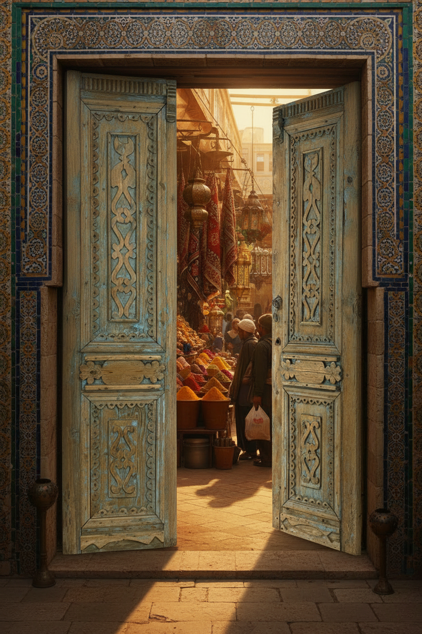Antique French panel doors with Carvings (88.5 x 47) P30