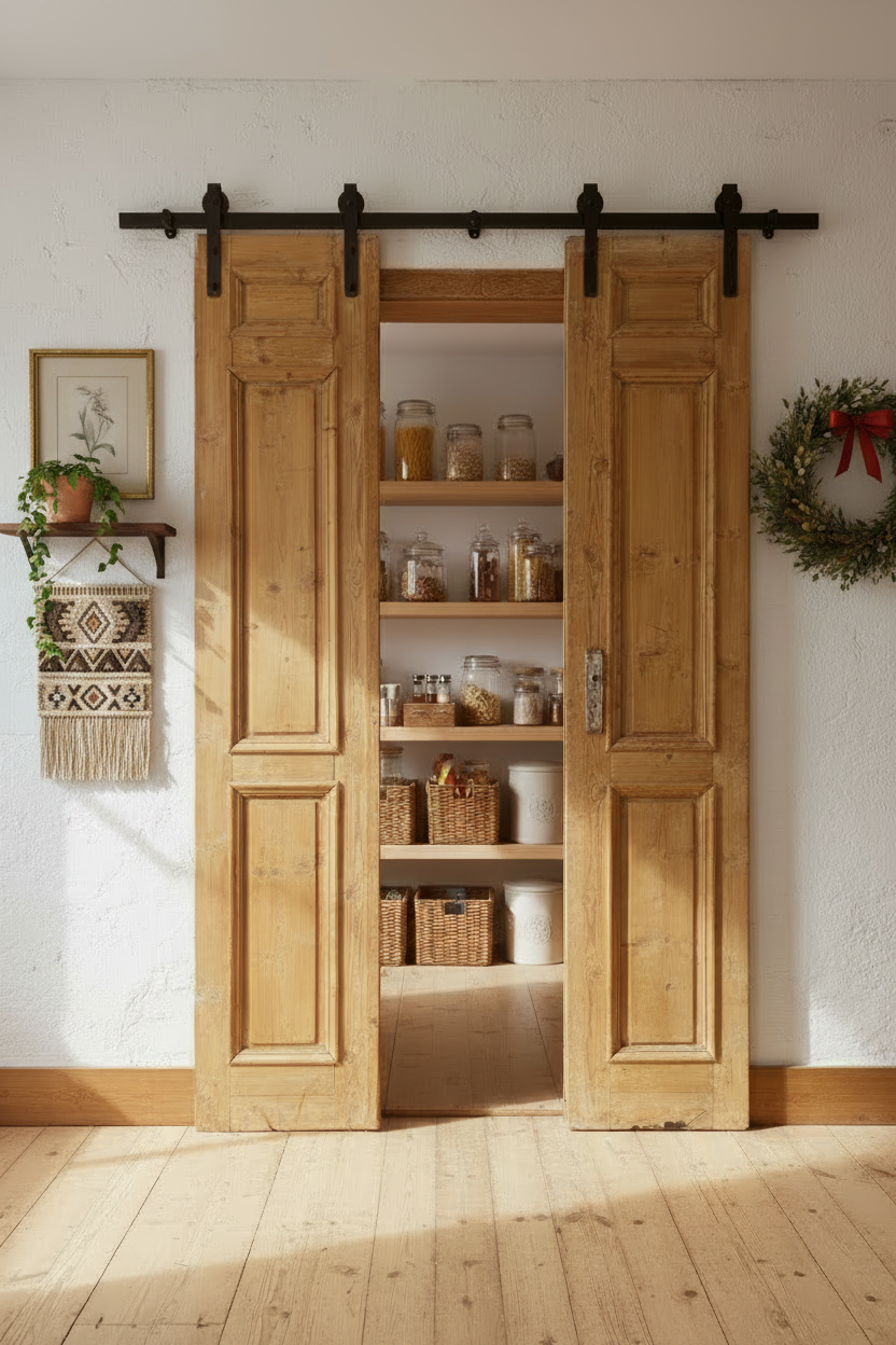 Antique French panel Doors  (92x35)  N091