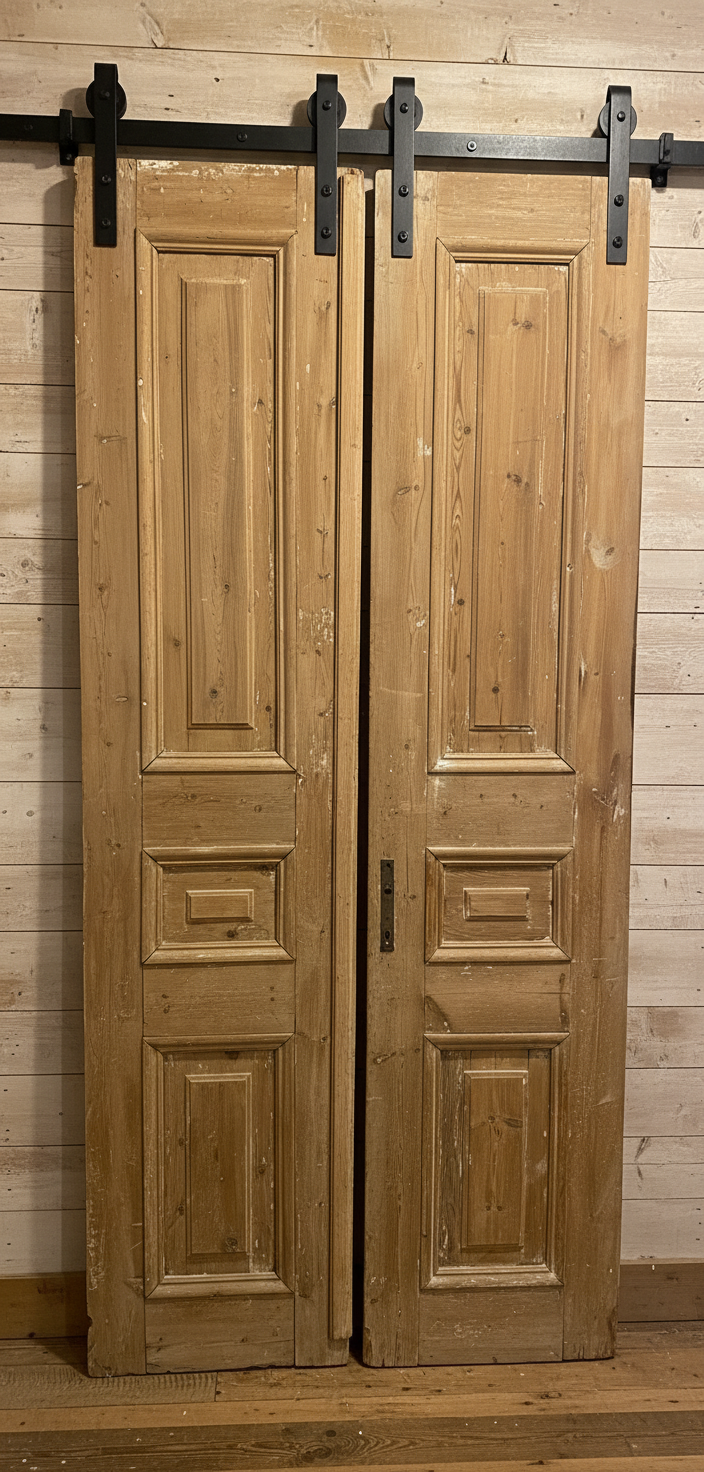 Antique French panel Doors (90.5x40.5) P215