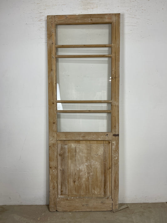 Antique French Panel Door - Single with glass (86.5x31.75) O279