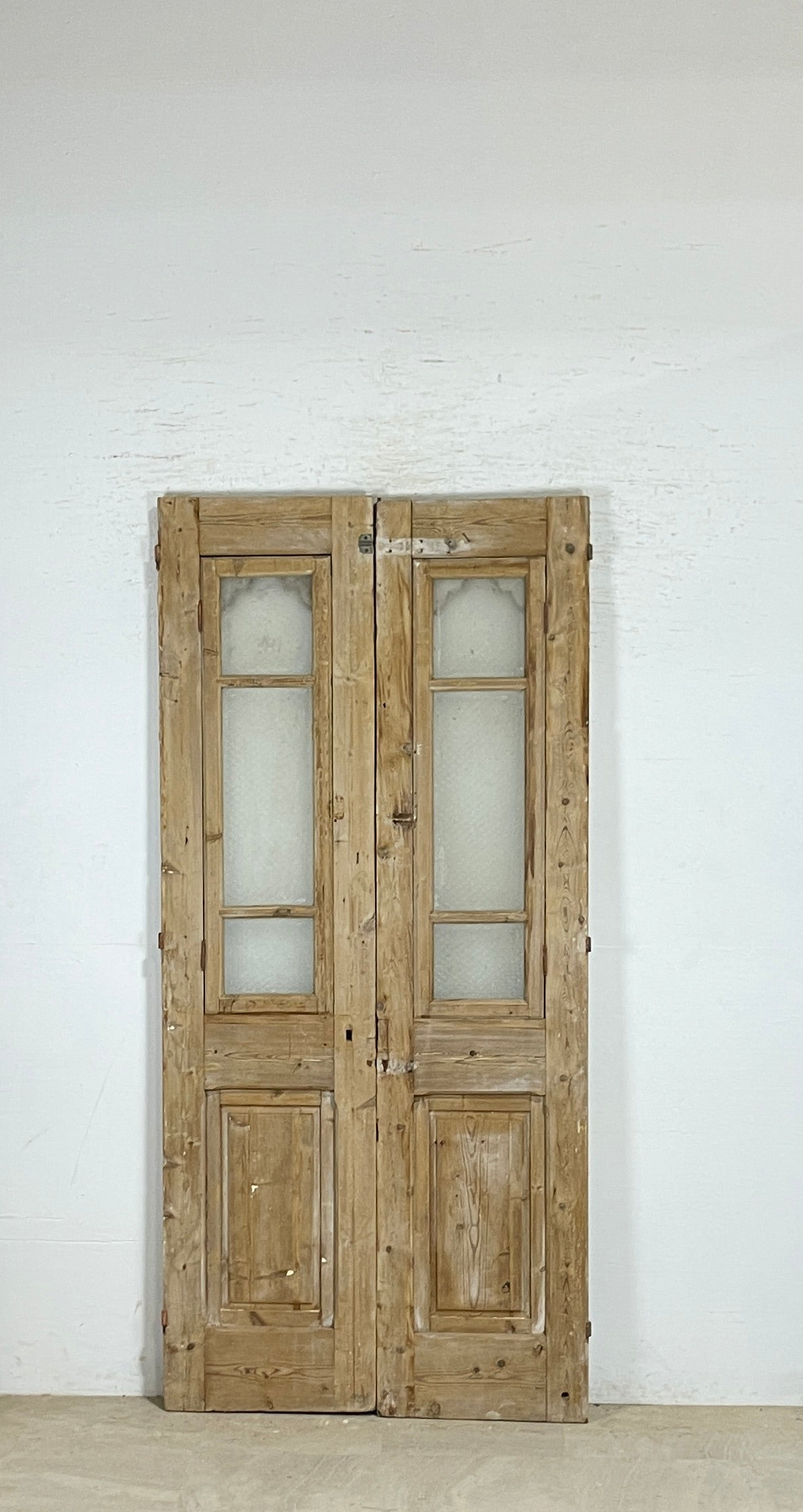 Antique French panel doors with Glass (93x43.5) P178