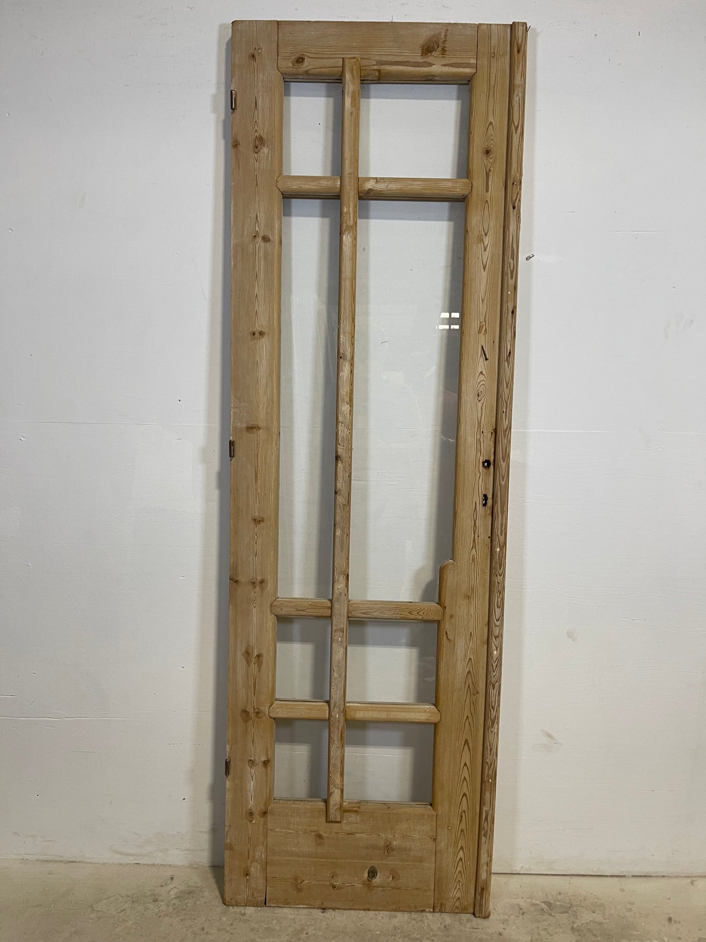 Antique French Panel Door with Glass  (84.75x26.75) L306