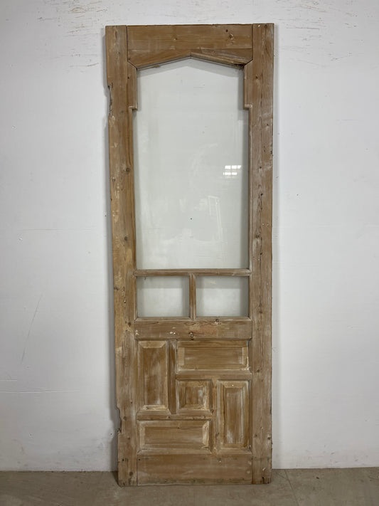 Antique French Panel Door - Single with glass (82.75x28.75) O242 AI