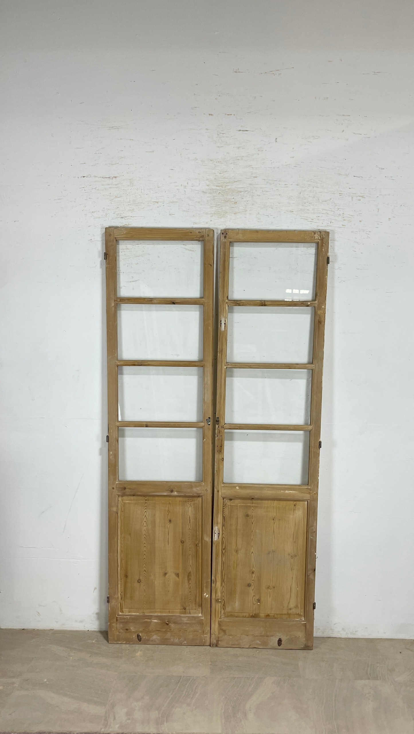 Antique French panel doors with Glass (87x44) P153