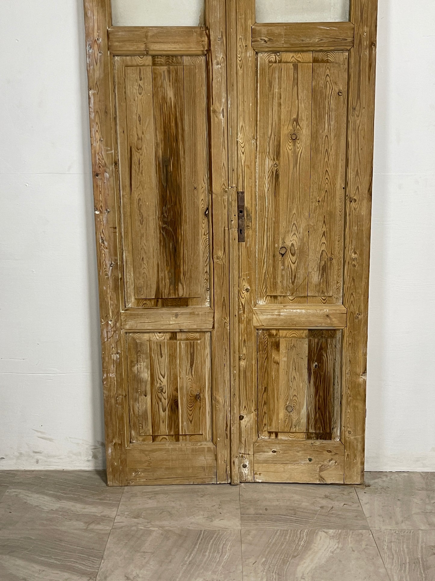 Antique French Panel Doors with Glass   (97.5 x 40.5)   N050