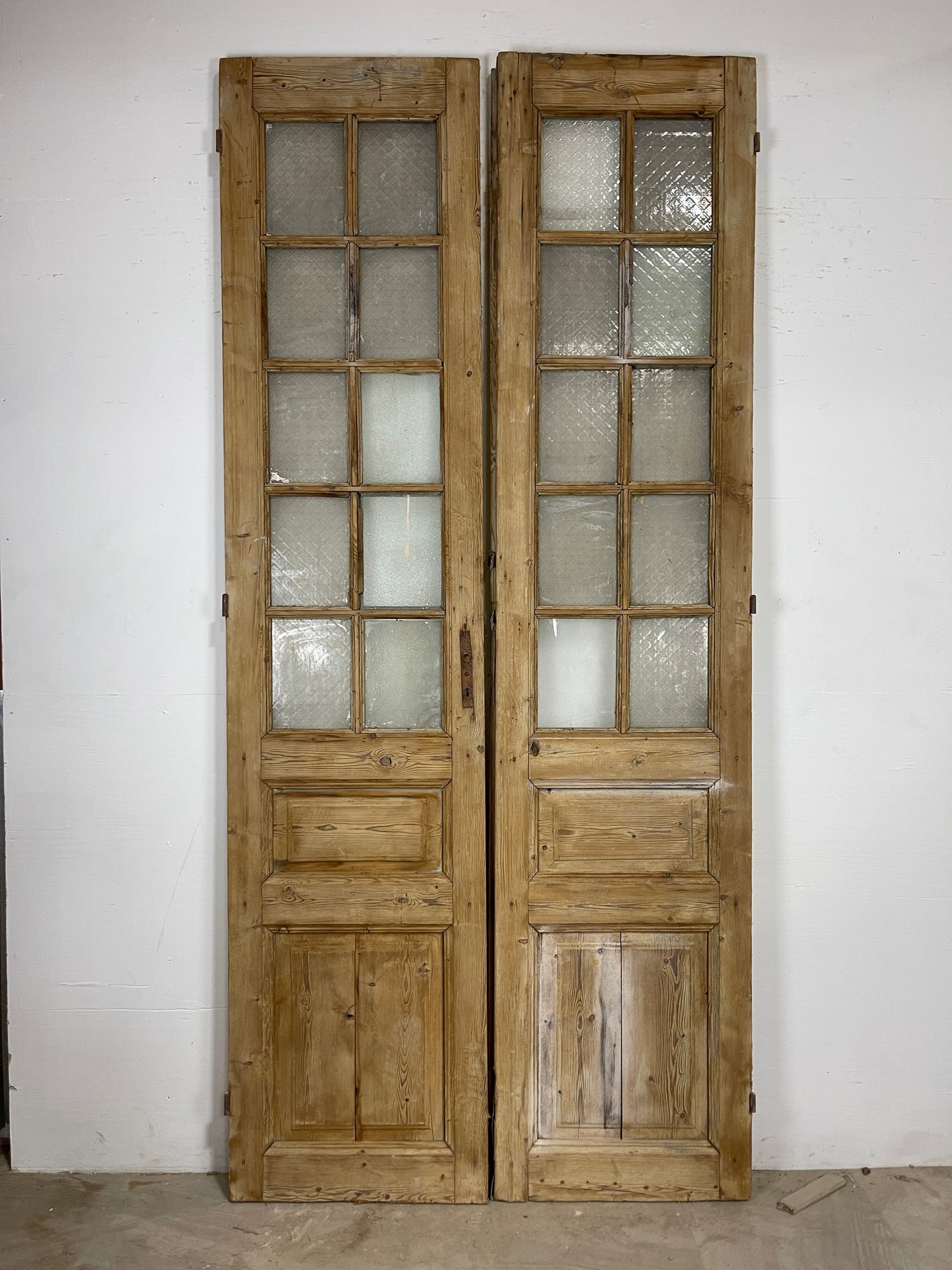 Antique French panel doors with Glass (107.5 x 49.25) 0290