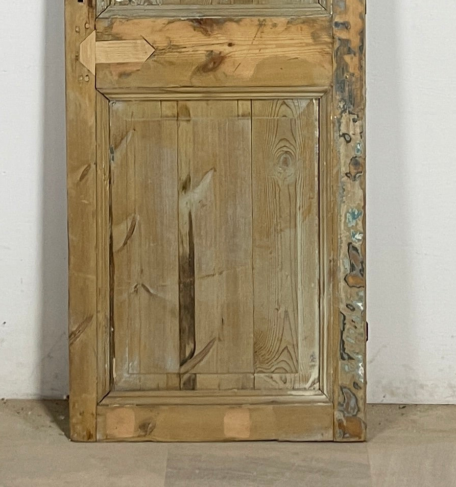 Antique French panel single door wood (77.5x27.5) P214