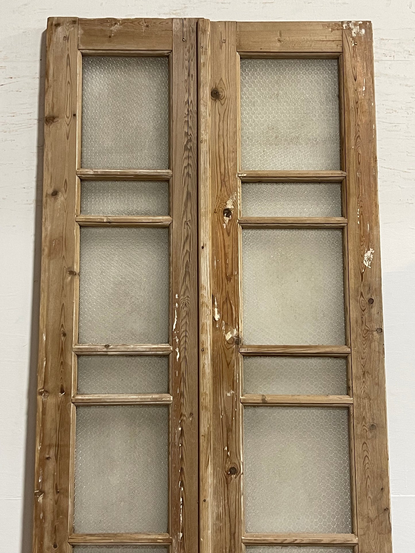 Antique French Panel Doors withg Glass (99.75x36) J329