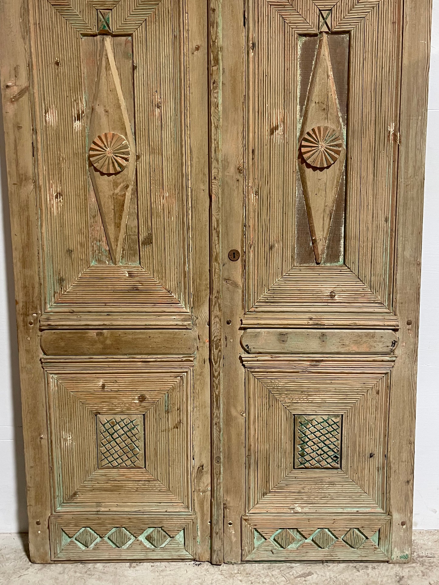 Antique French Panel Door Carved (94.5x58) J016