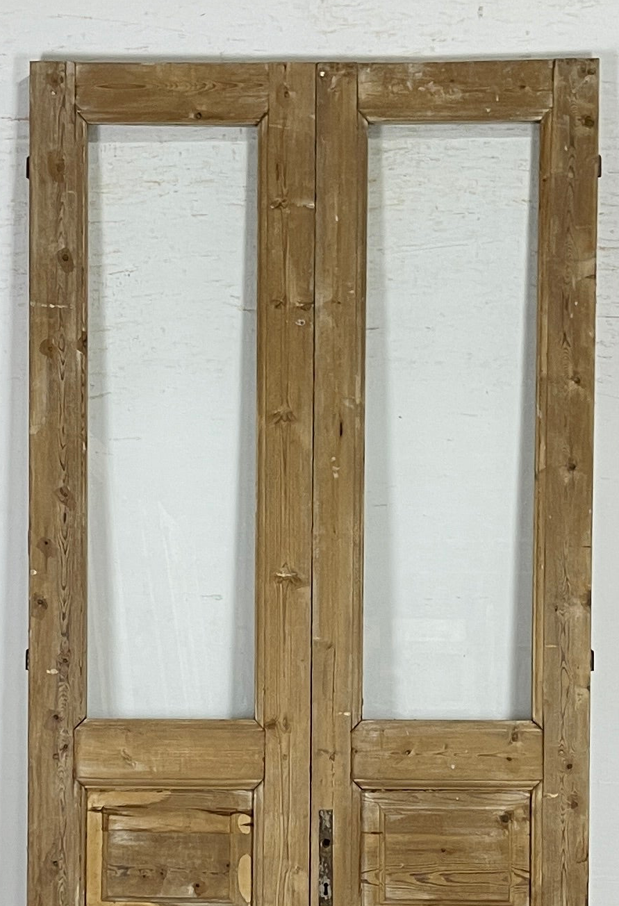 Antique French panel doors with Glass (101x41) P143