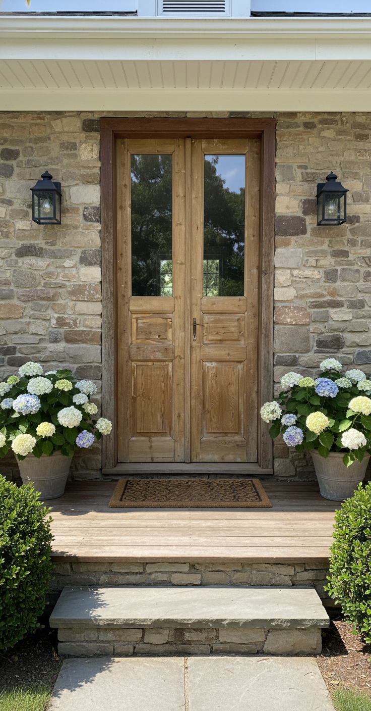 Antique French panel doors with Glass (101x41) P143
