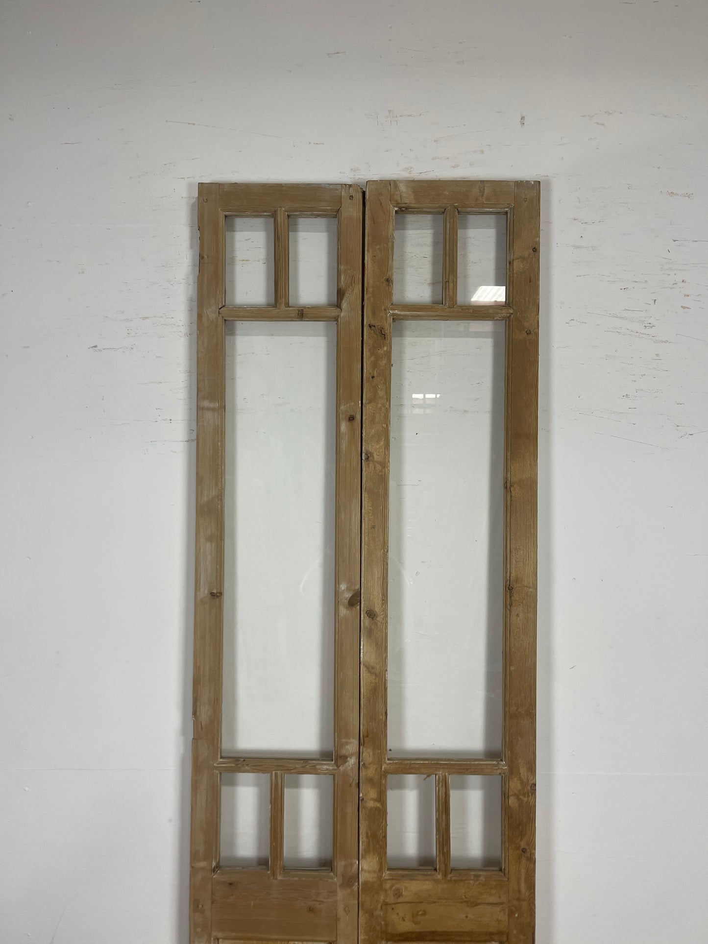 Antique French panel doors with Glass (98.5 x 28.5)  O111