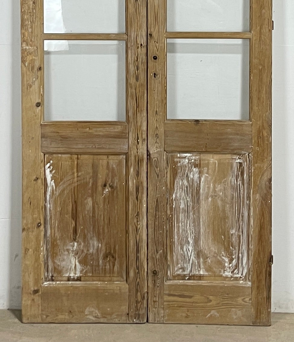 Antique French panel doors with Glass (99.5x43.5) P160