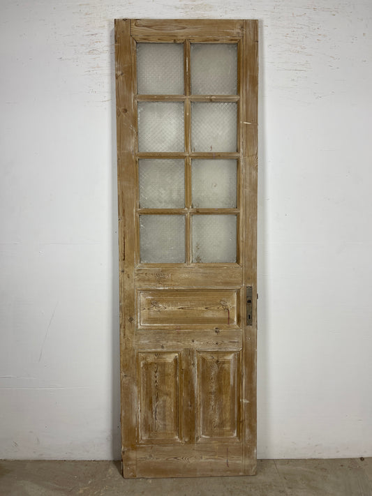 Antique French Panel Door - Single with glass (91.5x28) O284