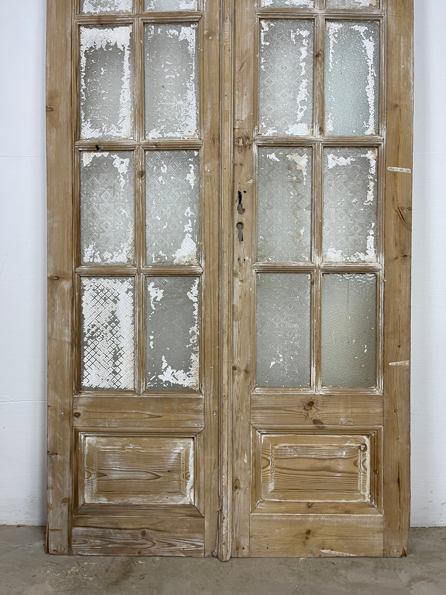 Antique French panel doors with Glass (96.5 x 43) O289