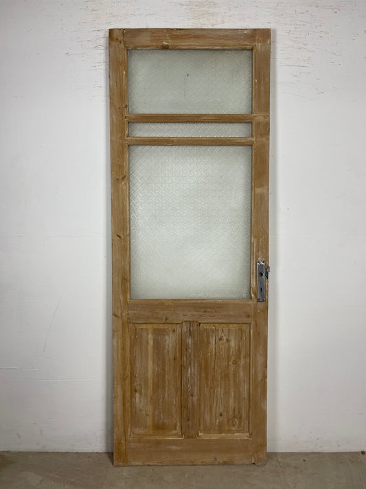 Antique French Panel Door - Single with glass (89x32.25) O264