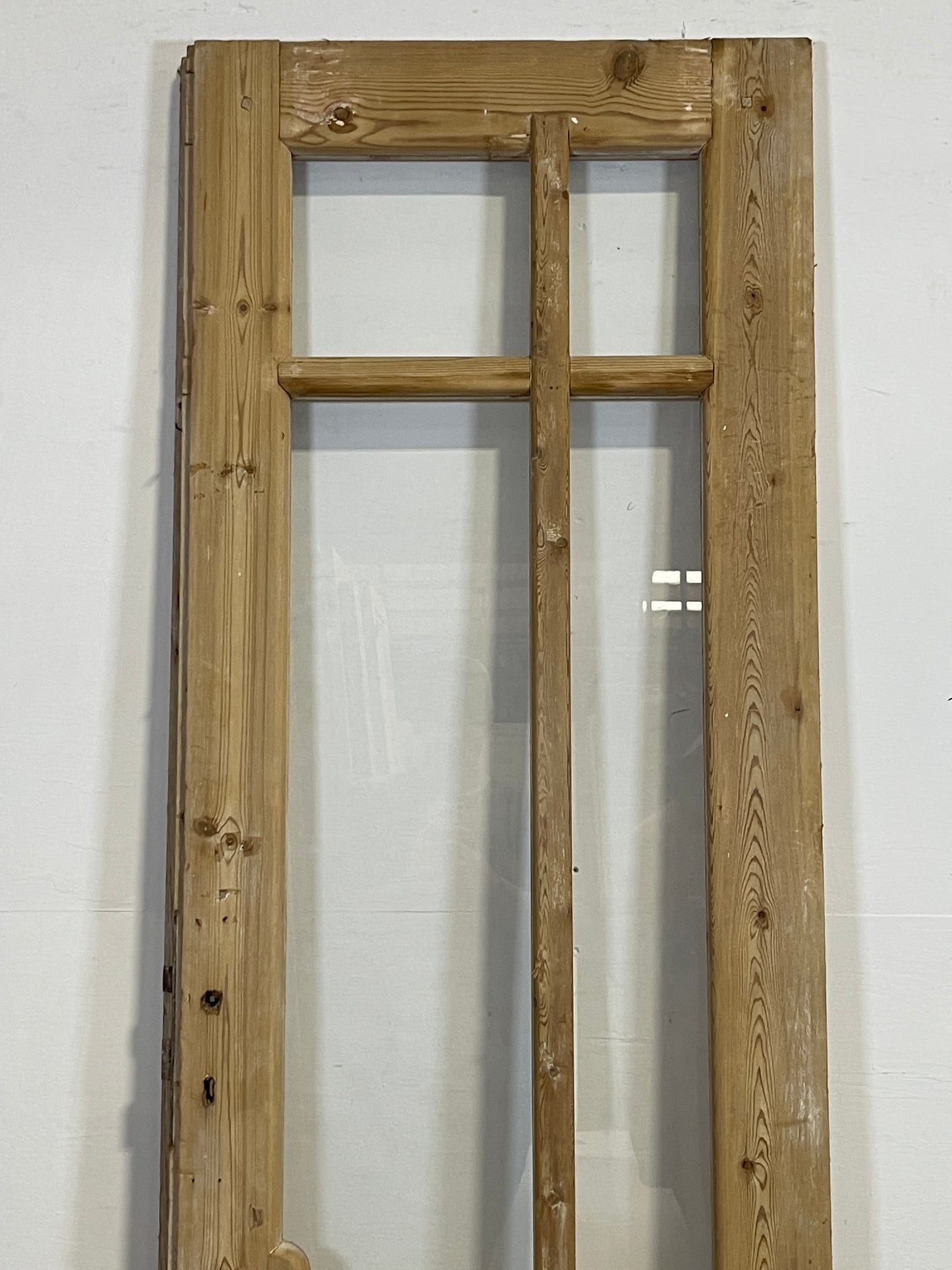 Antique French Panel Door with Glass  (84.75x26.75) L306