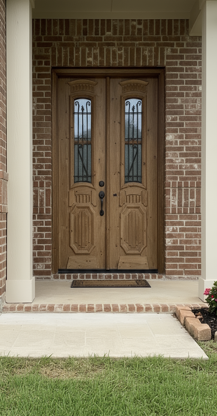 Antique French panel doors with Metal (86x39) P92