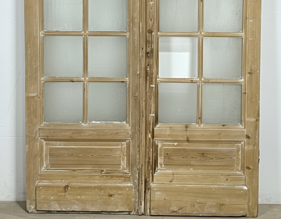 Antique French panel doors with Glass (90x55.5) P136
