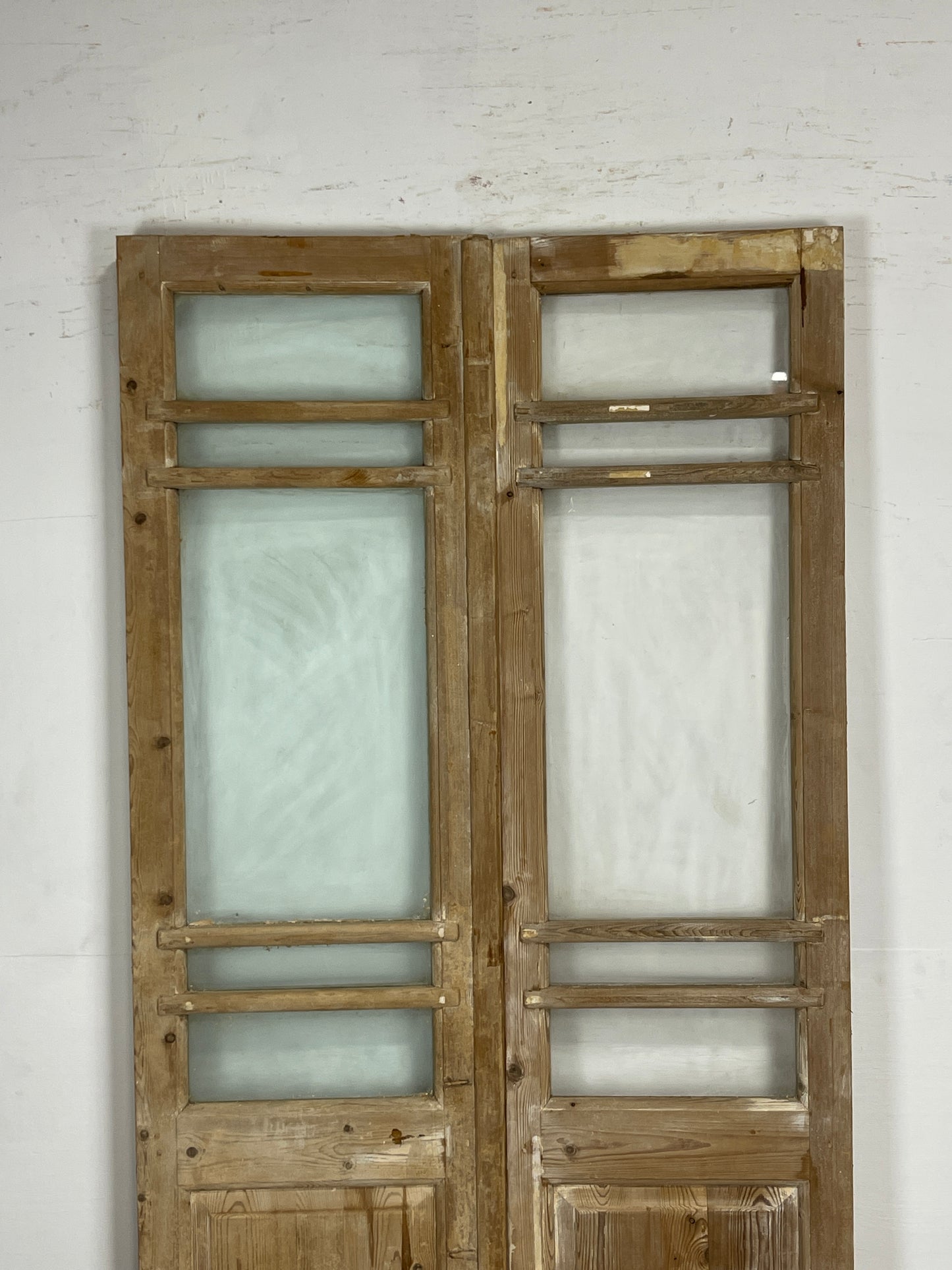 Antique French Panel Doors with Glass   (91.5 x 43)   N047