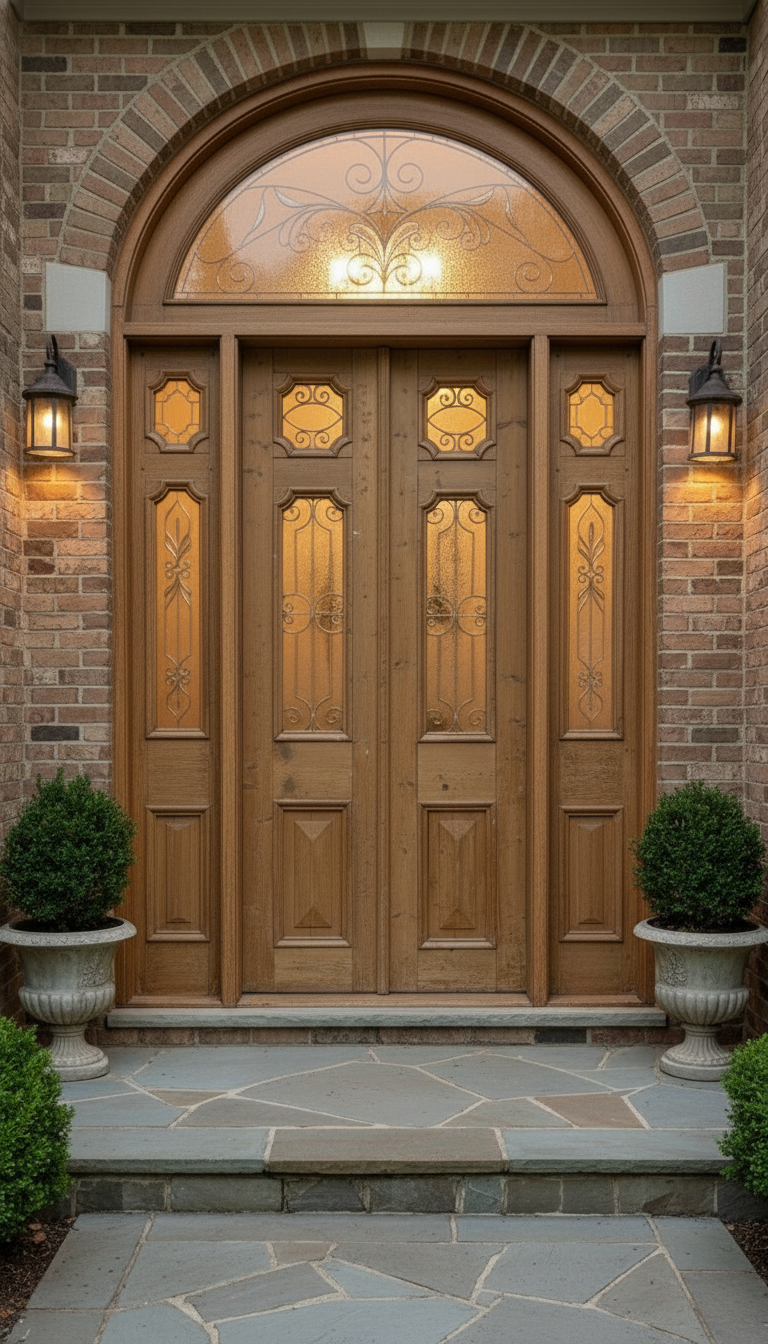 Antique French panel doors with Metal (97x40) P123