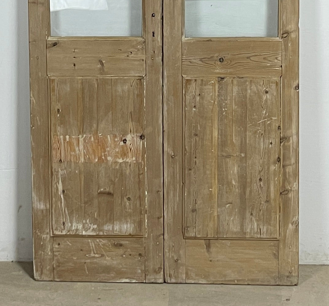 Antique French panel doors with Glass (95.5x44) P166