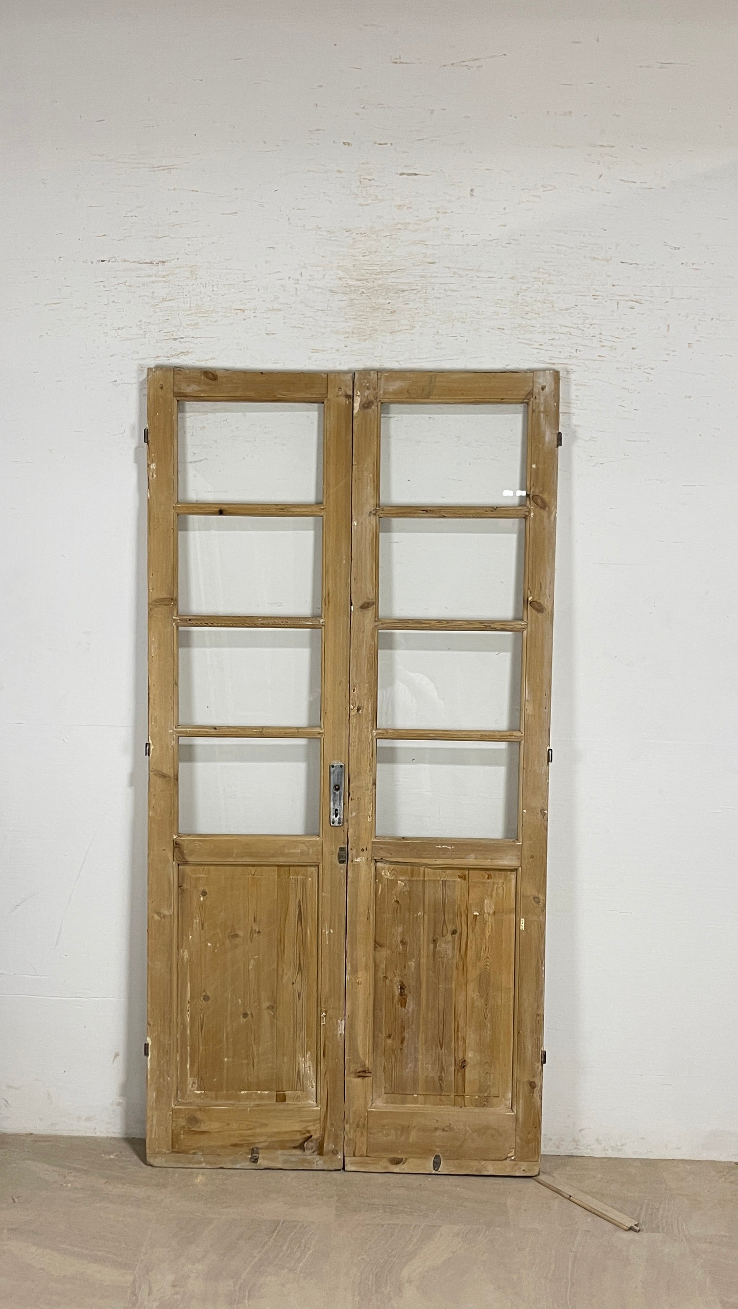 Antique French panel doors with Glass (86x43.5) P152