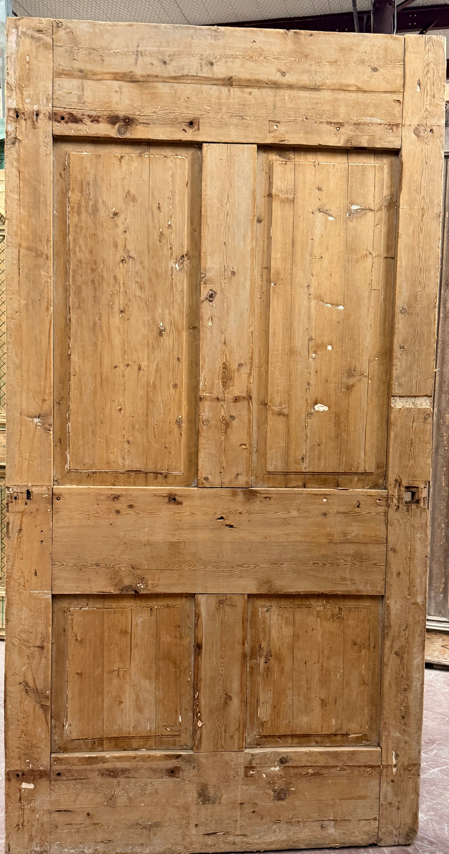 Antique French panel door with carvings (101.5x53) P129