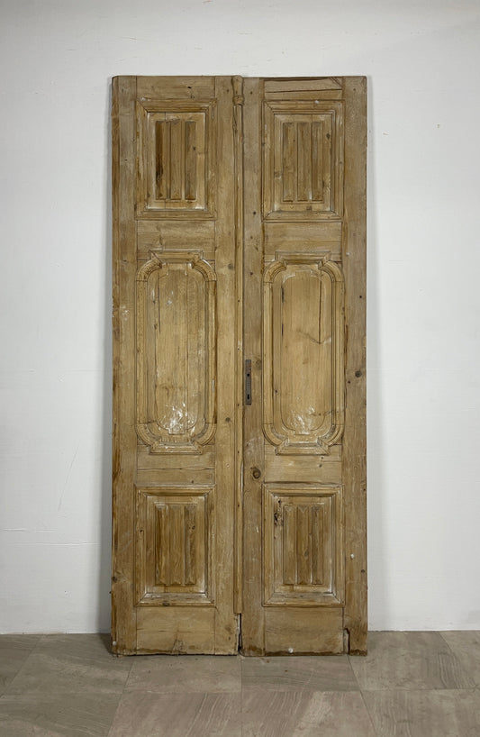 Antique French panel doors with Carvings   (98 x 43.25)     O8