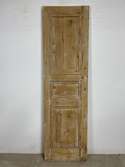 Antique French Panel Door   (88.5 x 25.5)  Single wood O223