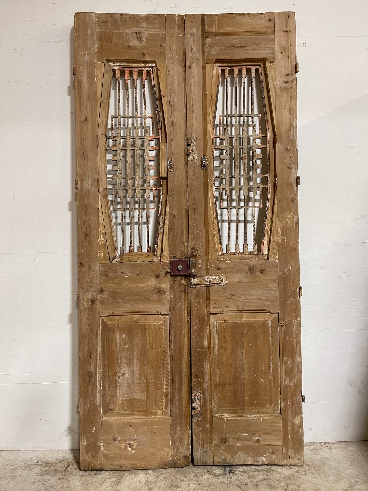 Antique Panel Doors with Metal (100x48.75) J115