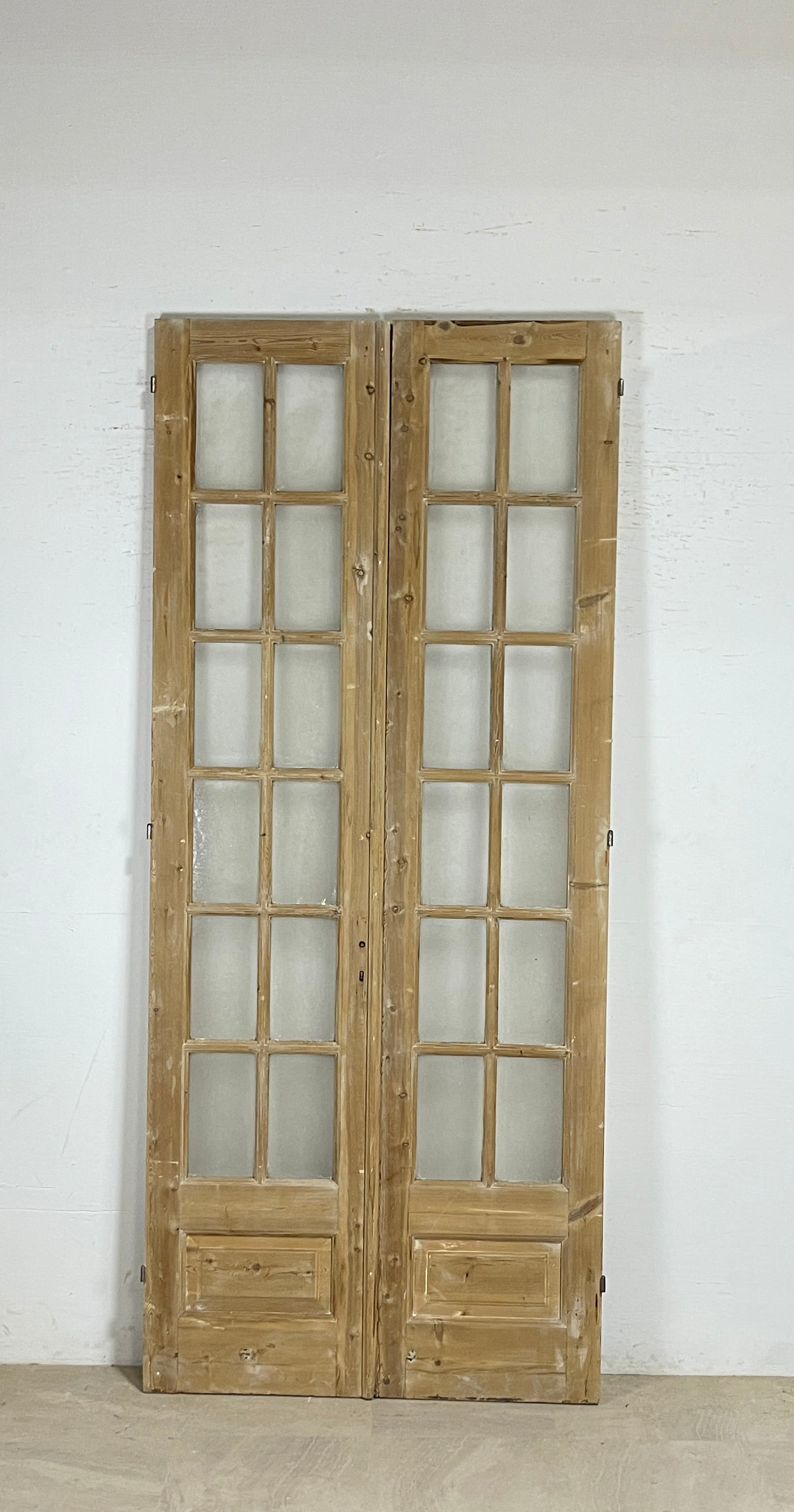 Antique French panel doors with Glass (108x46) P174