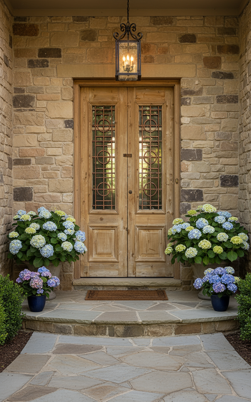 Antique French panel doors with Metal (89x44.5)P78