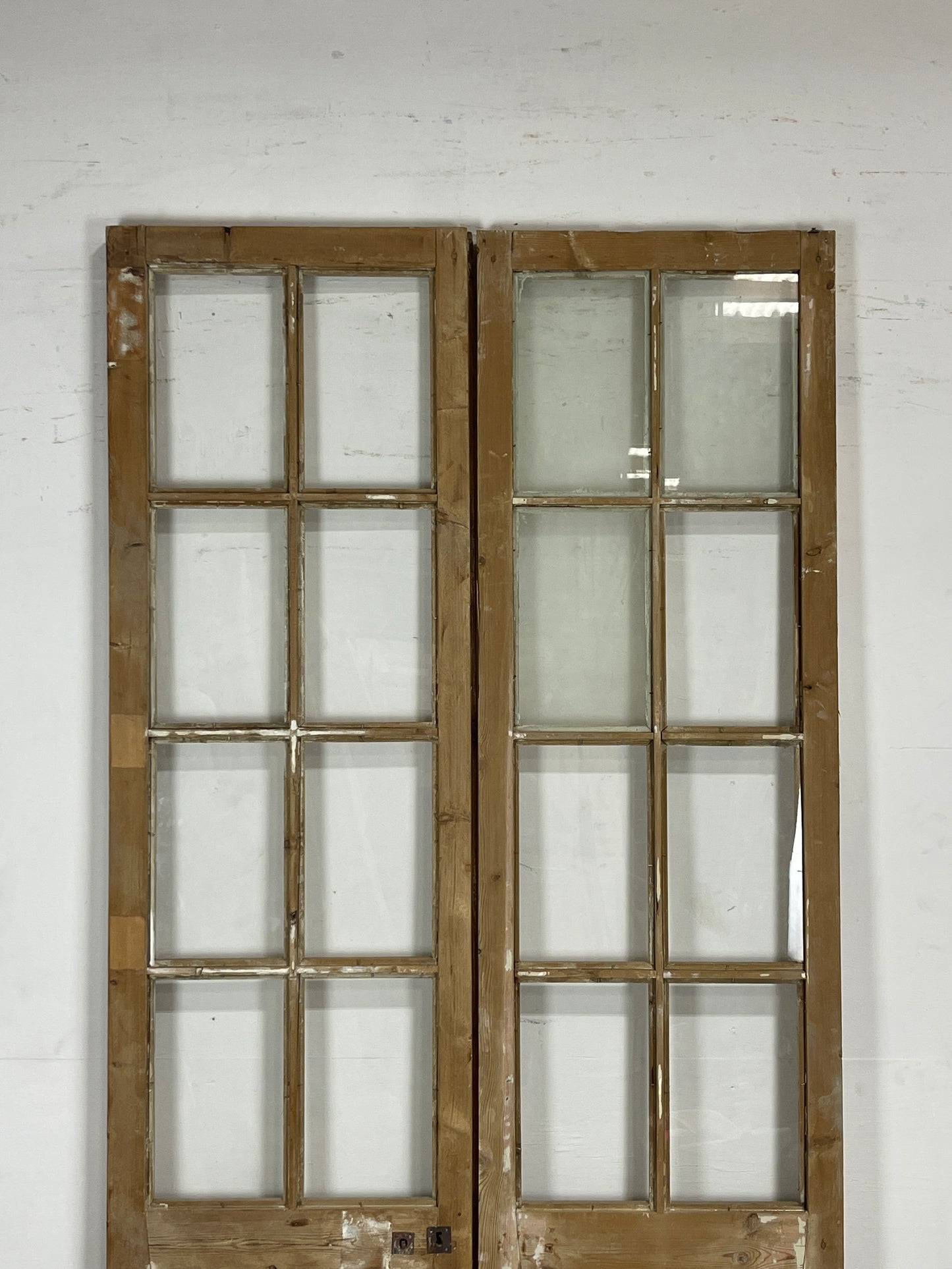 Antique French Panel Doors with Glass   (89.5 x 44)   N028