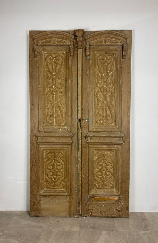 Antique French panel doors with Carvings   (98.5 x 53.75)     O5