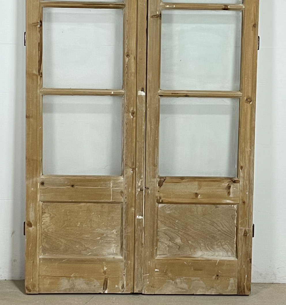 Antique French panel doors with Glass (91x44) P169