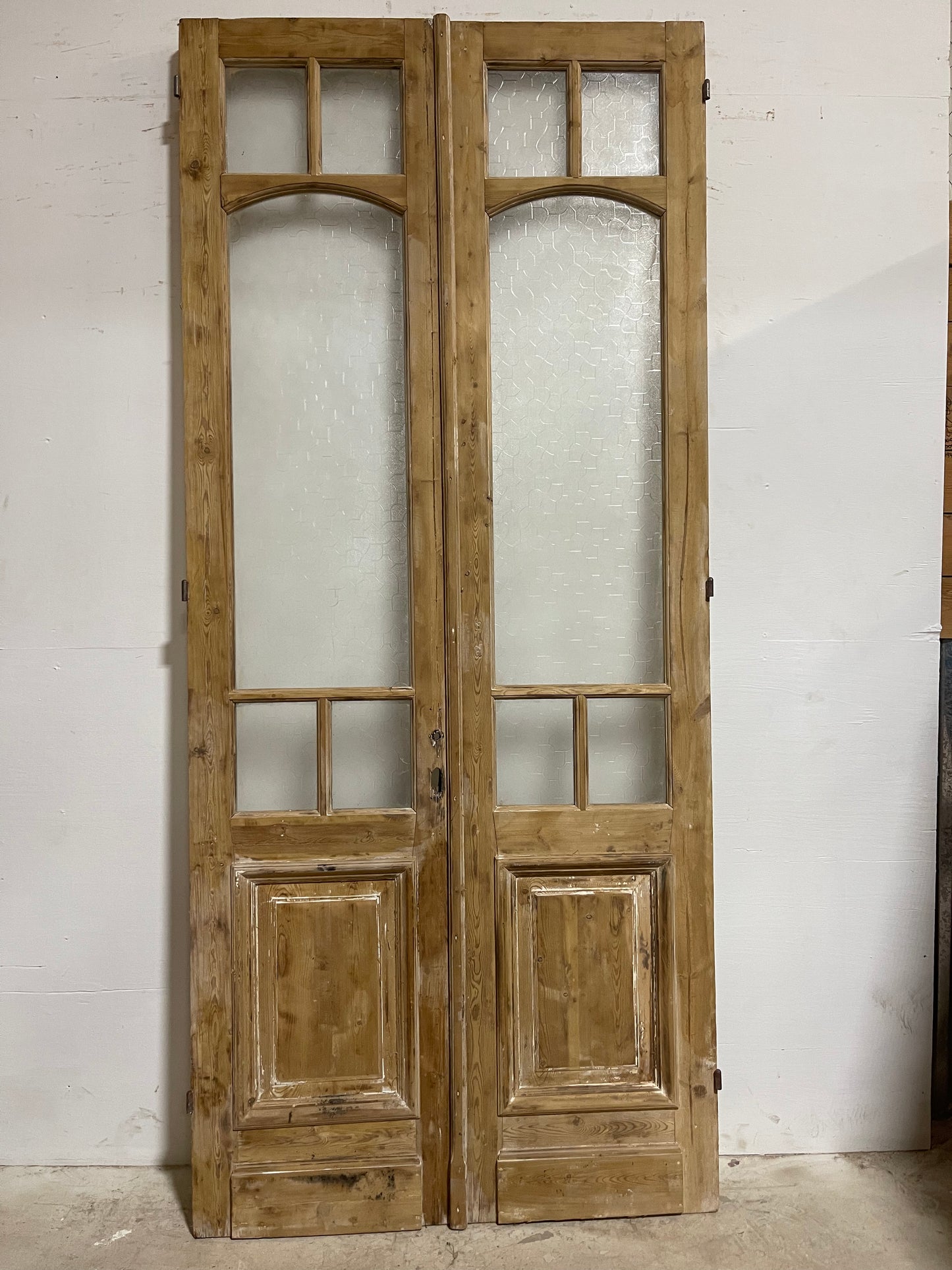 Antique French Panel Doors with Glass (101x44) J309