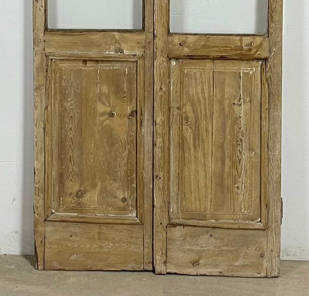 Antique French panel doors with Glass (96x41) P159