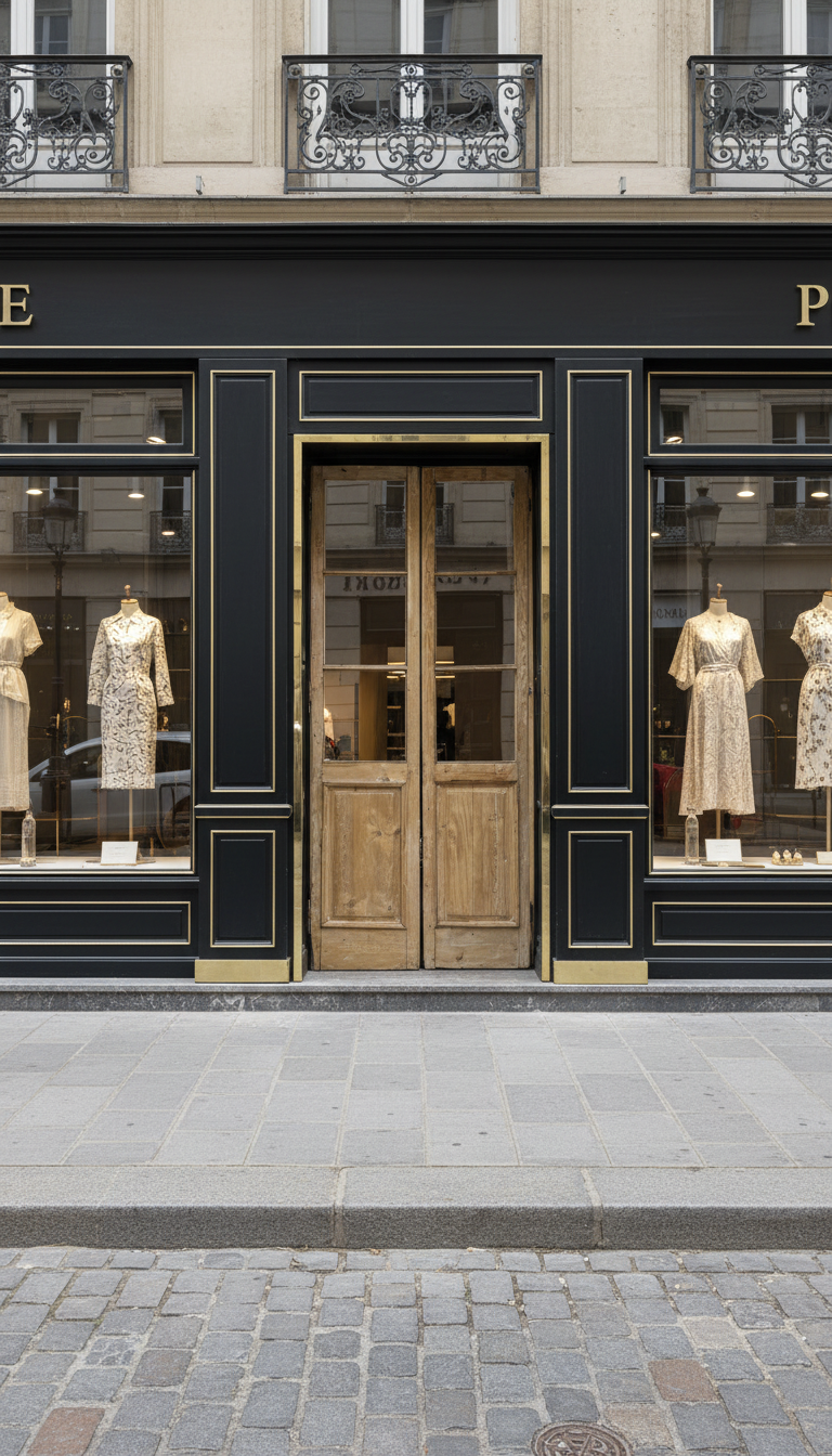 Antique French panel doors with Glass (96x41) P159