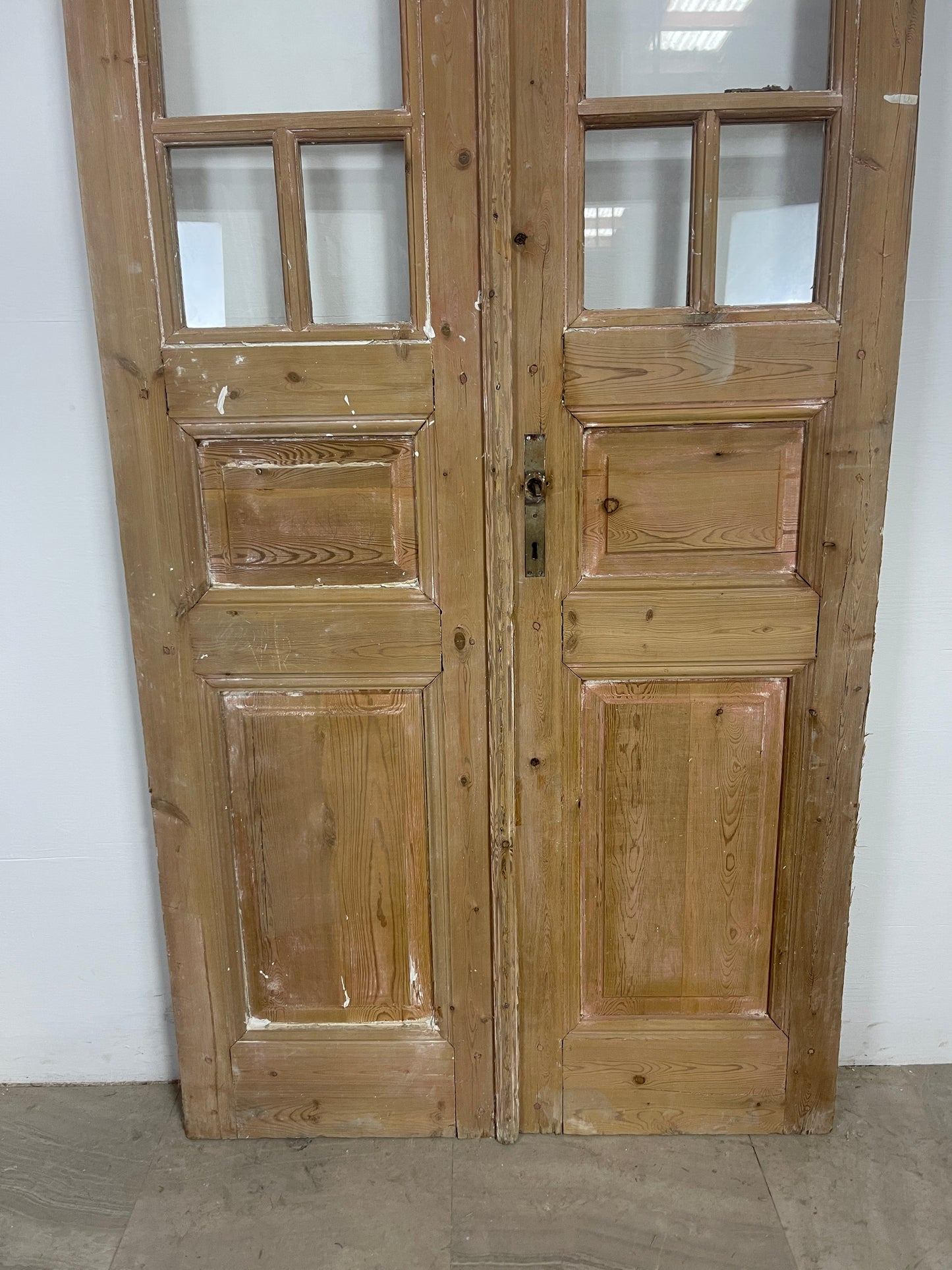 Antique French panel doors with Glass (93.25 x 39.5)  O109