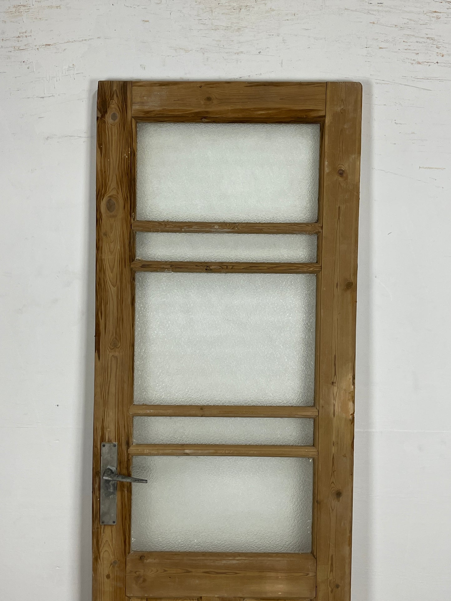 Antique French Panel Door with Glass  (85 x27.5) N178