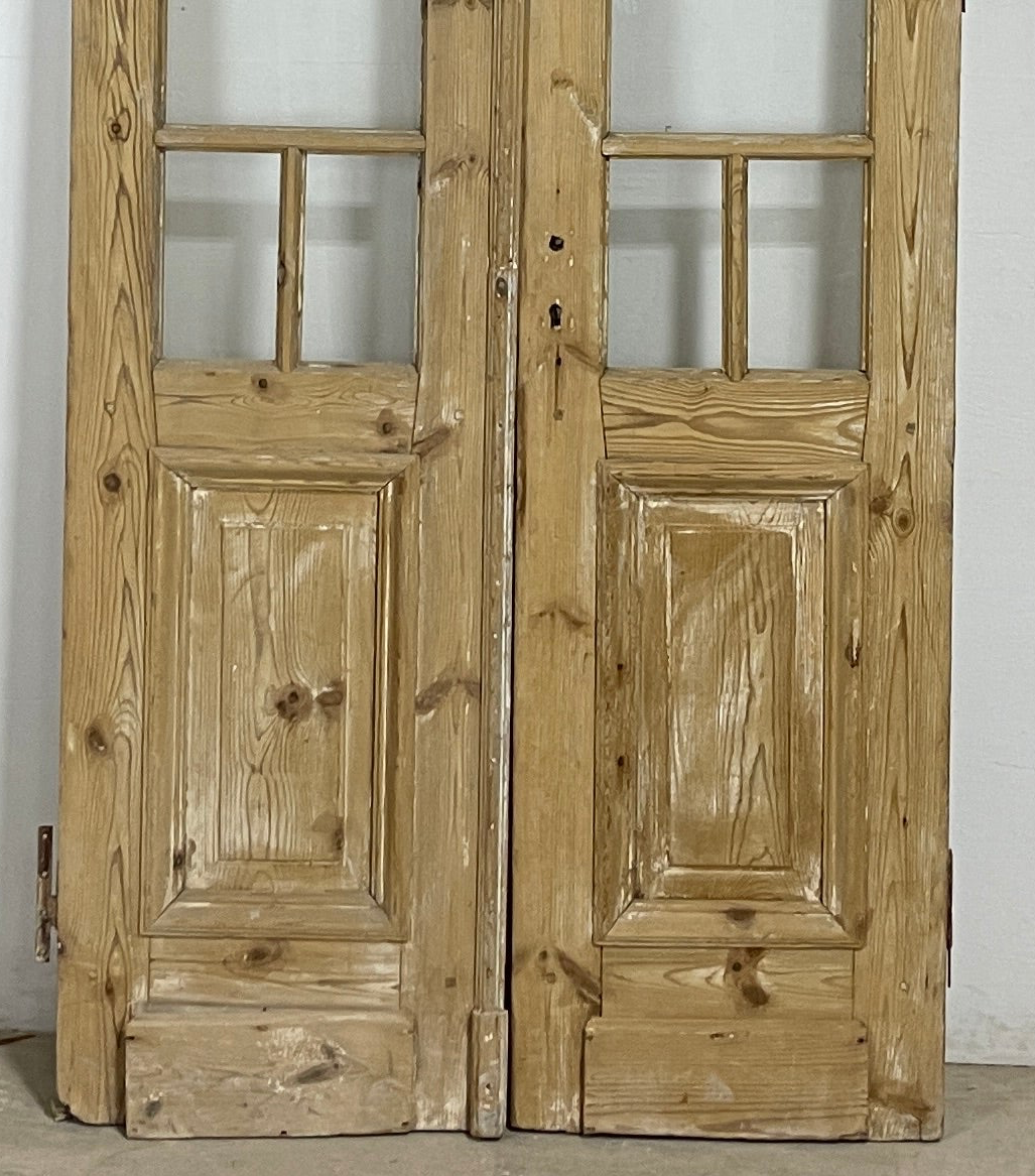 Antique French panel doors with Glass (105x40.5) P140